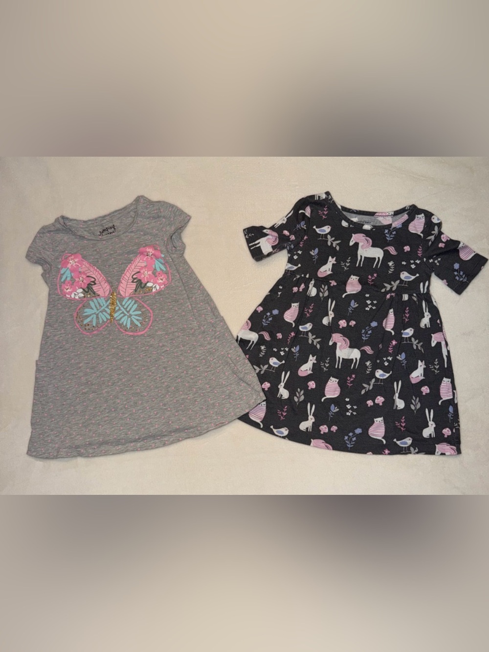 Set of 2 Grey Dresses by Jumpin’ Beans